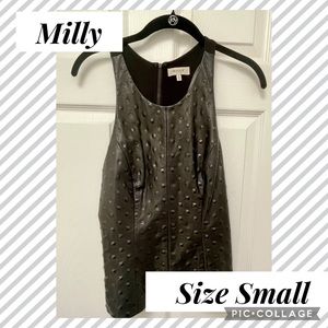 Milly Size Small Real Leather Racerback Top